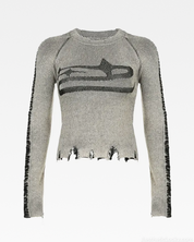 Distressed Top Long Sleeve