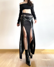 Double Slit Maxi Skirt