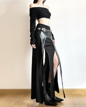 Double Slit Maxi Skirt