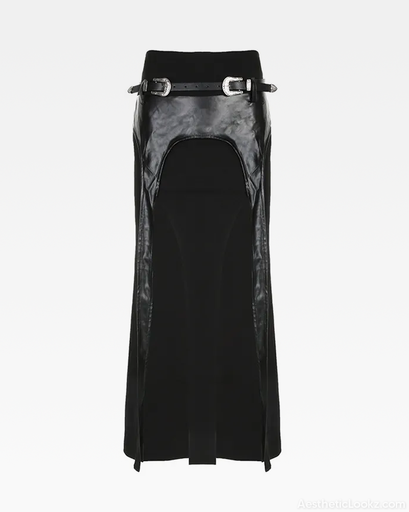Double Slit Maxi Skirt