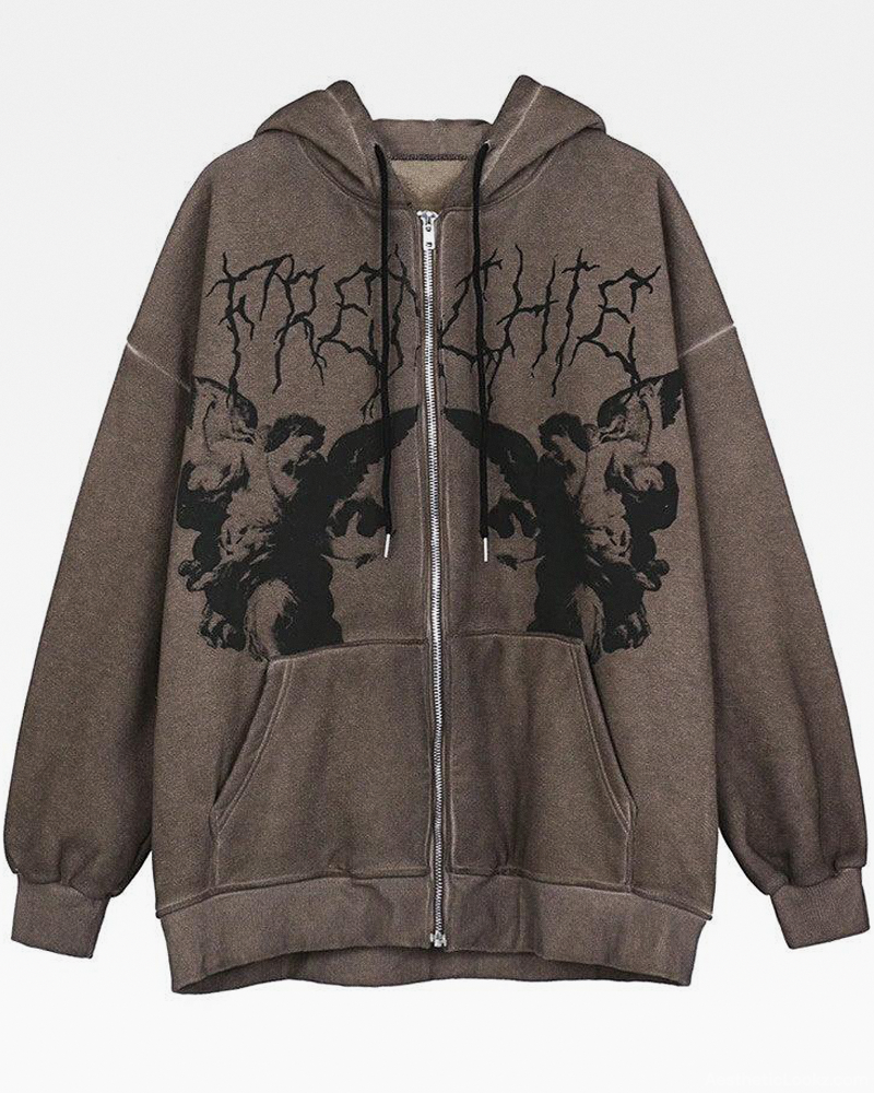 Fairy Grunge Zip Up Hoodie