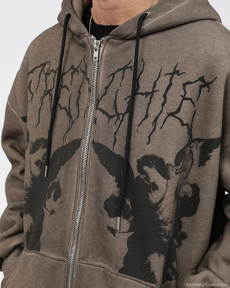 Fairy Grunge Zip Up Hoodie