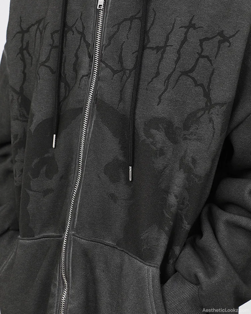 Fairy Grunge Zip Up Hoodie
