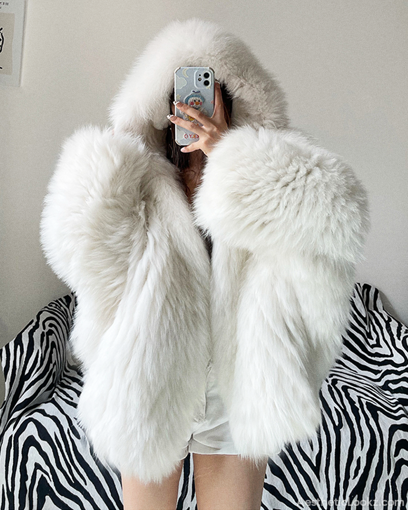Faux Fur Hooded Jacket