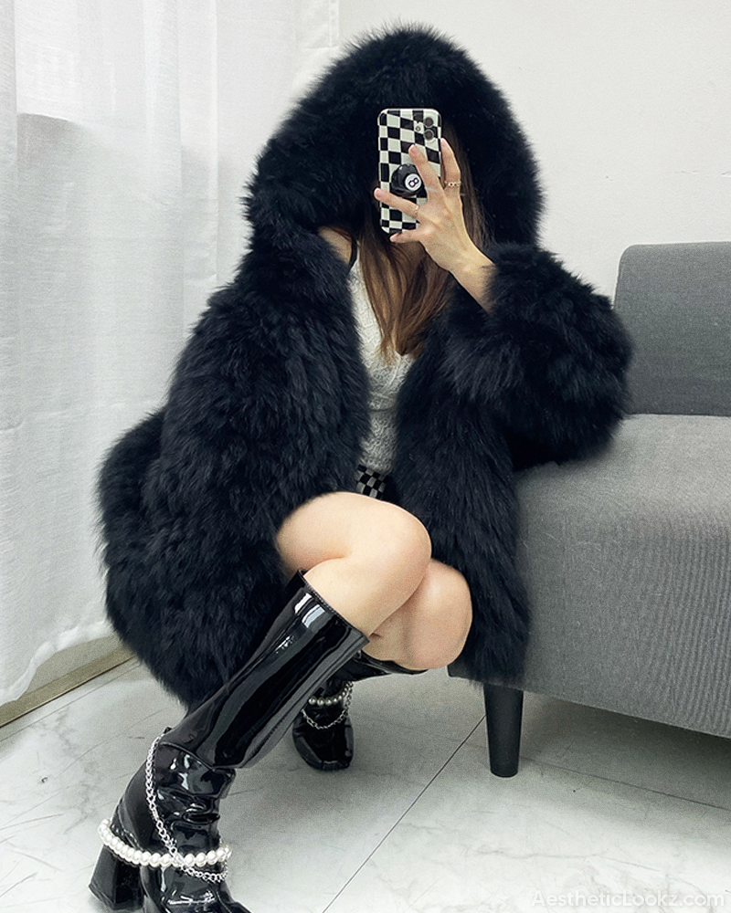 Faux Fur Hooded Jacket