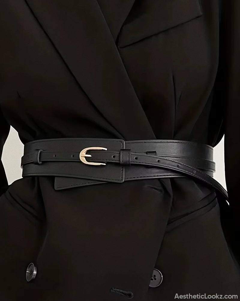 Faux Leather Waist Belt