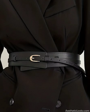 Faux Leather Waist Belt