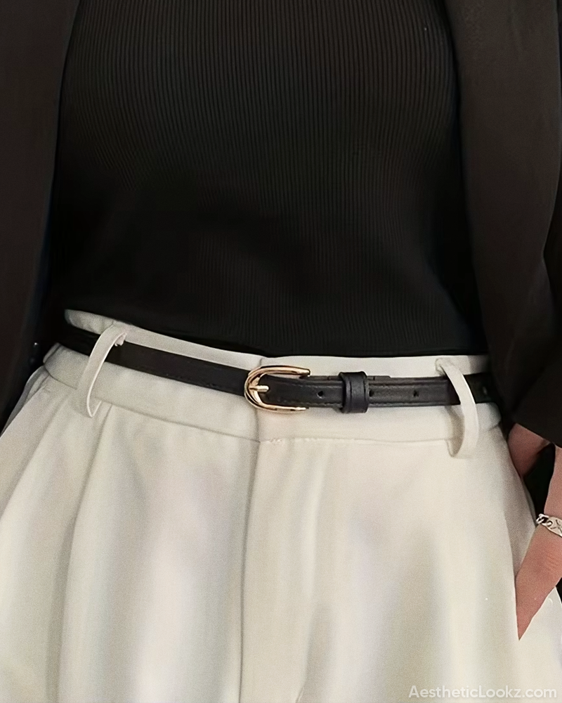 Faux Leather Waist Belt