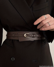 Faux Leather Waist Belt