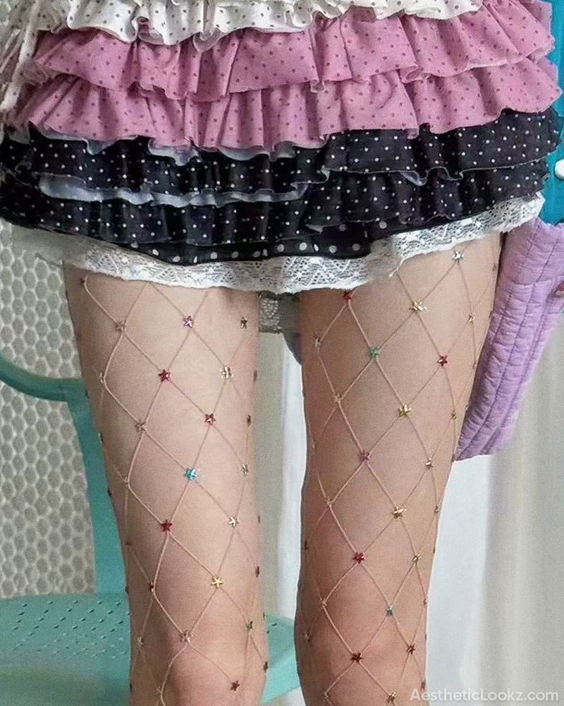 Fishnet Tights With Stars