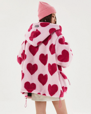 Fluffy Pink Heart Jacket
