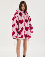 Fluffy Pink Heart Jacket