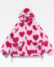 Fluffy Pink Heart Jacket