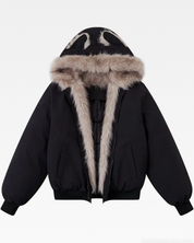 Fur Hood Jacket Y2K
