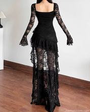 Goth High Low Lace Dress