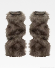 Grunge Faux Fur Leg Warmers