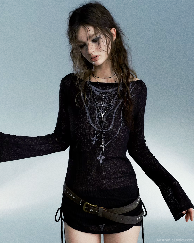 Grunge Long Sleeve Top