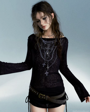 Grunge Long Sleeve Top