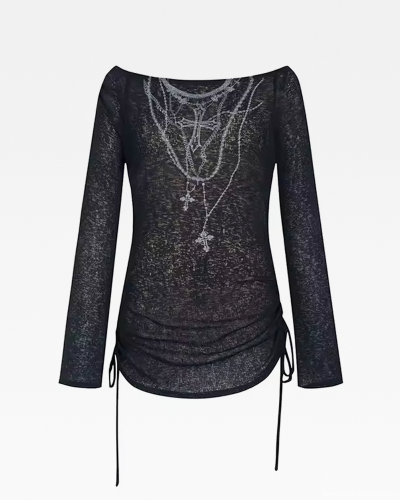 Grunge Long Sleeve Top