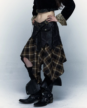 Grunge Plaid Skirt