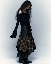 Grunge Plaid Skirt