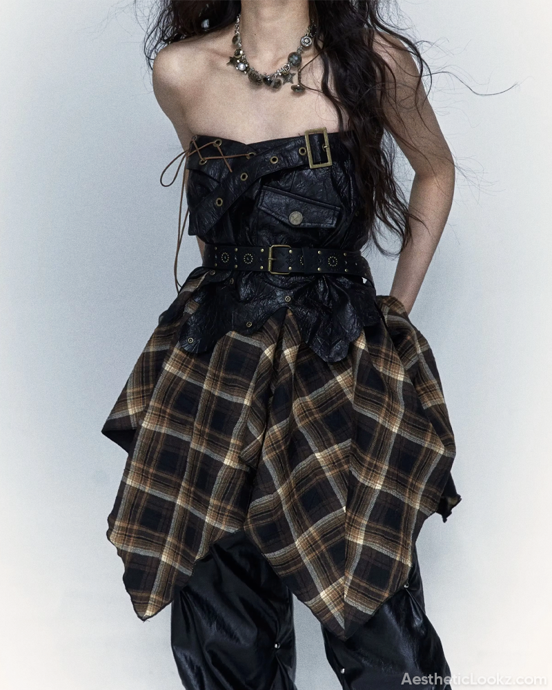 Grunge Plaid Skirt