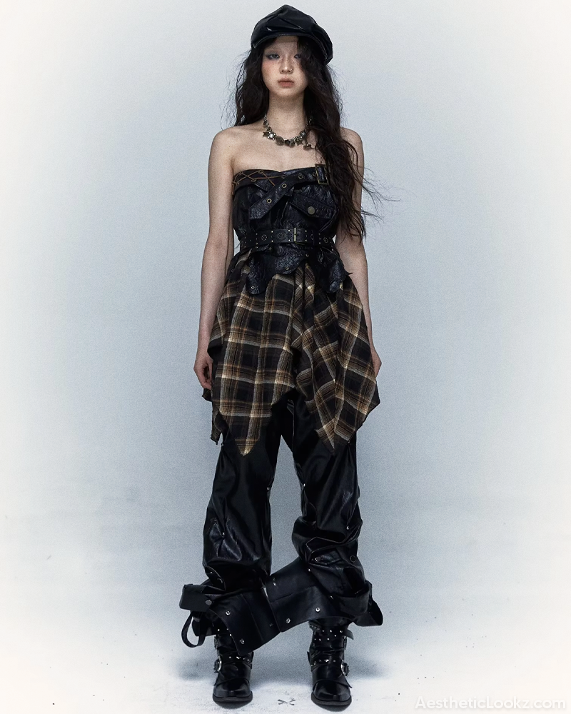 Grunge Plaid Skirt