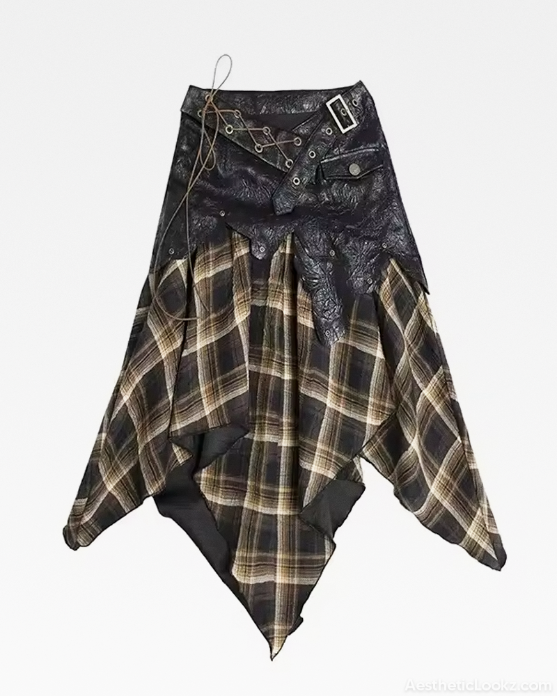 Grunge Plaid Skirt