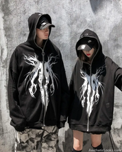 Grunge Zip Up Hoodie
