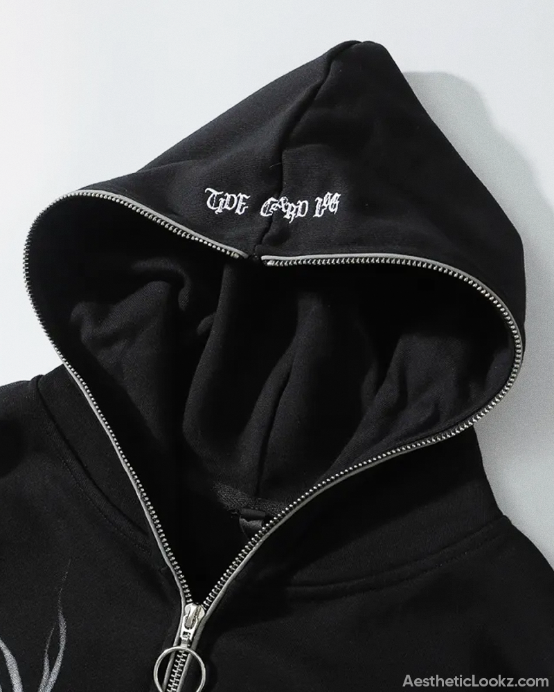 Grunge Zip Up Hoodie