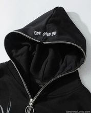 Grunge Zip Up Hoodie