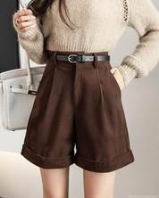 High Waisted Corduroy Shorts