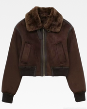 Jacket With Faux Fur Collar