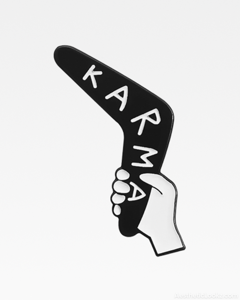 Karma Boomerang Pin