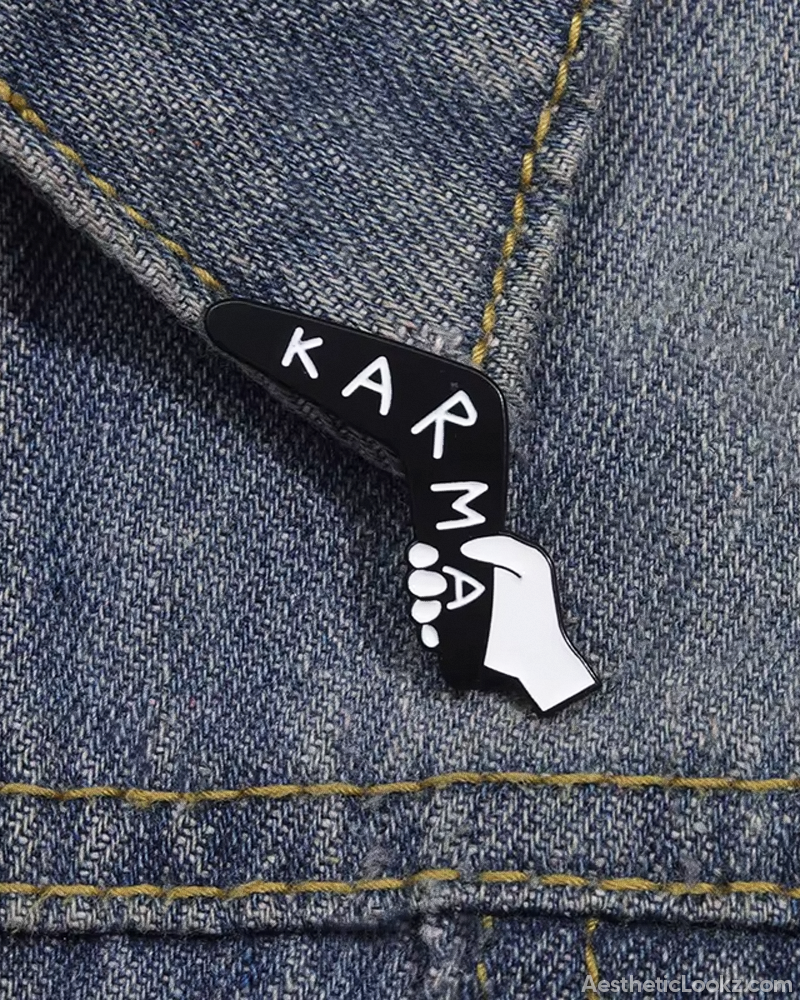 Karma Boomerang Pin