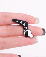 Karma Boomerang Pin