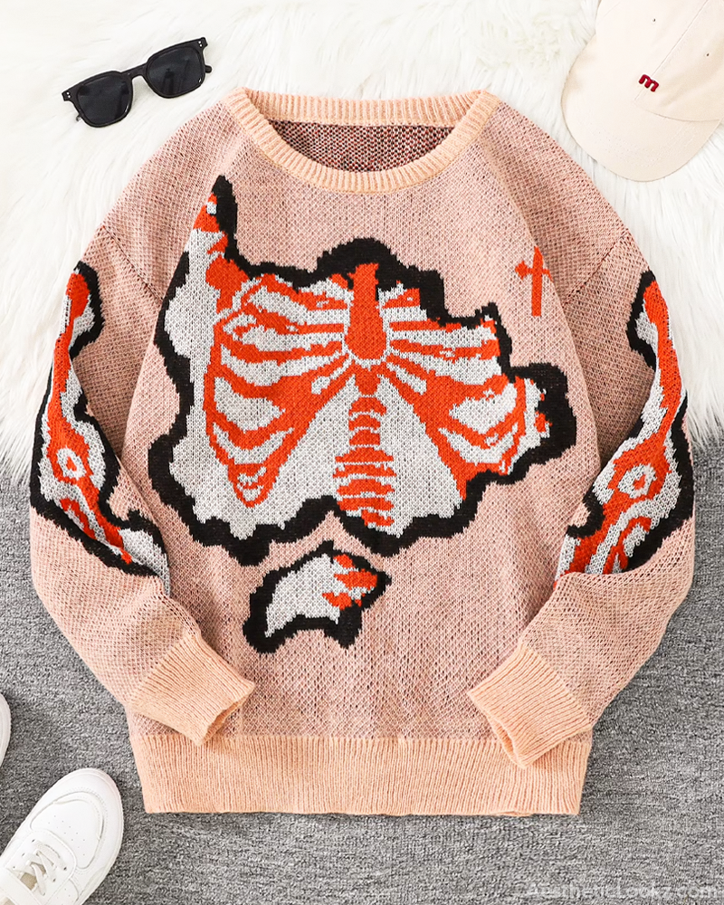 Knit Skeleton Sweater
