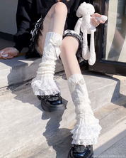 Lace Ruffle Leg Warmers
