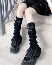 Lace Ruffle Leg Warmers