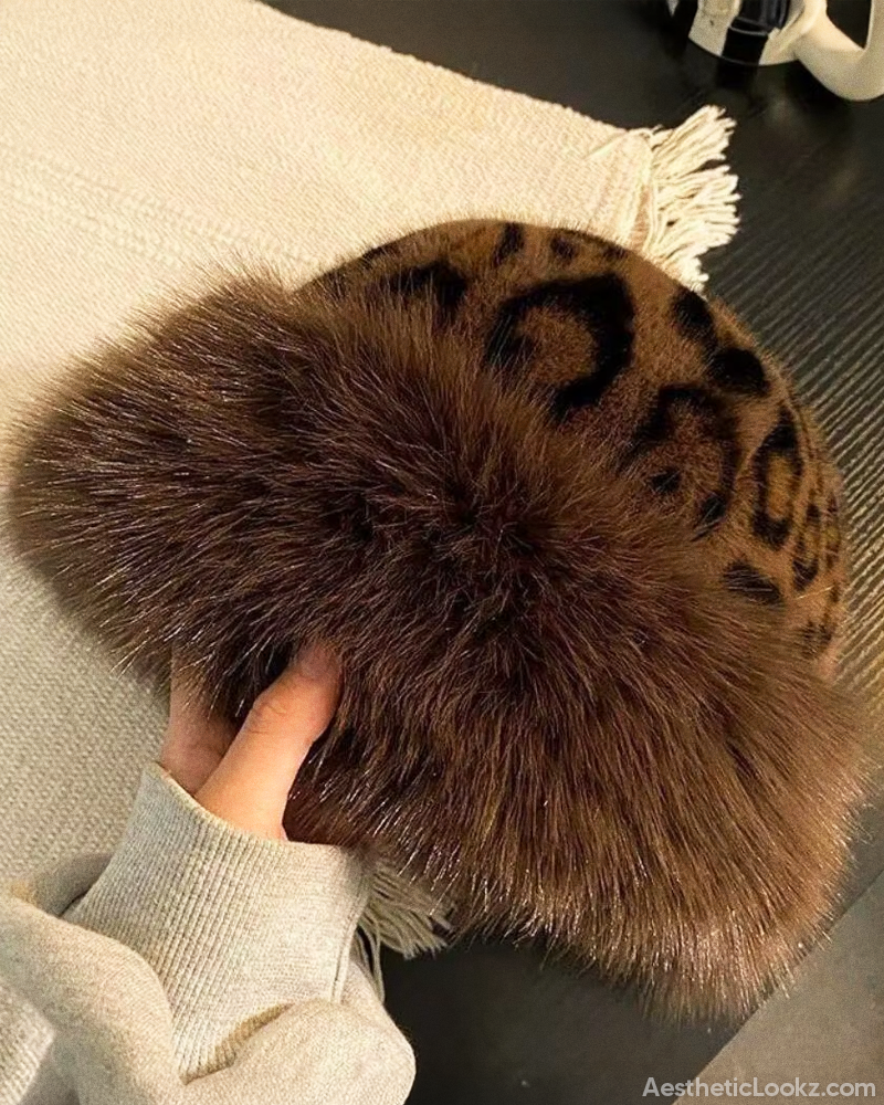 Leopard Faux Fur Hat