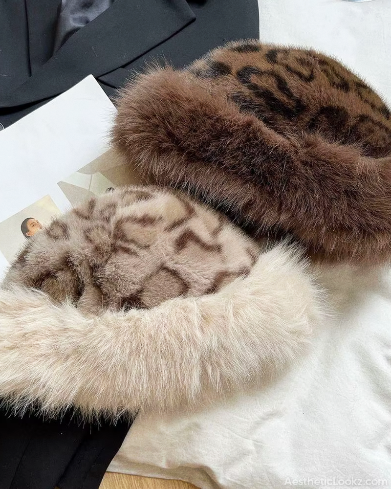 Leopard Faux Fur Hat