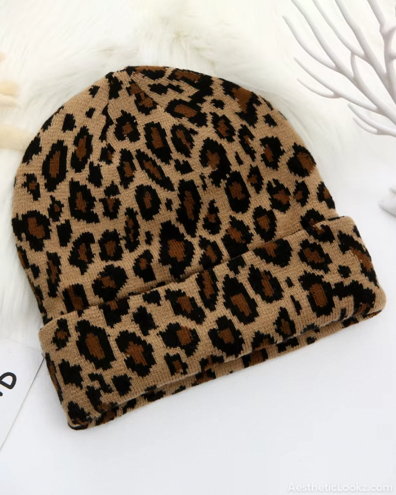 Leopard Print Beanie