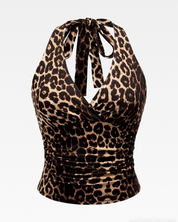 Leopard Print Halter Top