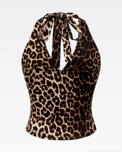 Leopard Print Halter Top