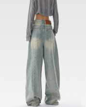 Light Blue Washed Baggy Jeans