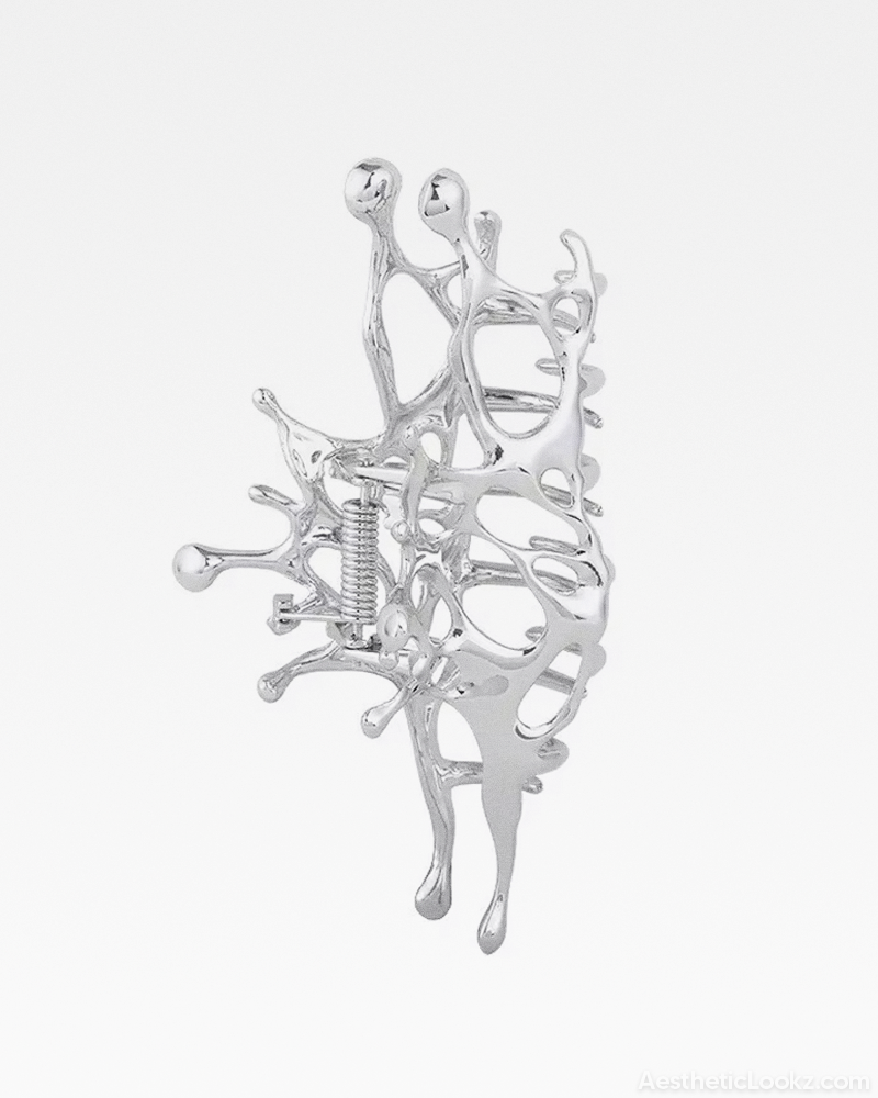 Liquid Metal Hair Clip