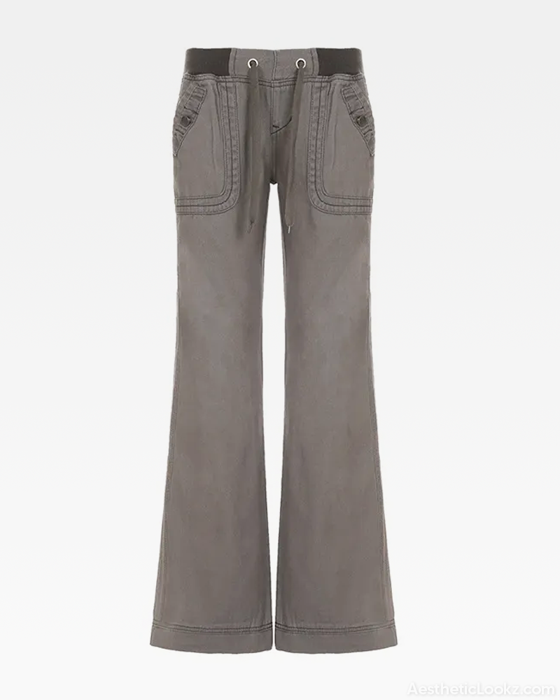 Low Rise Flare Pants