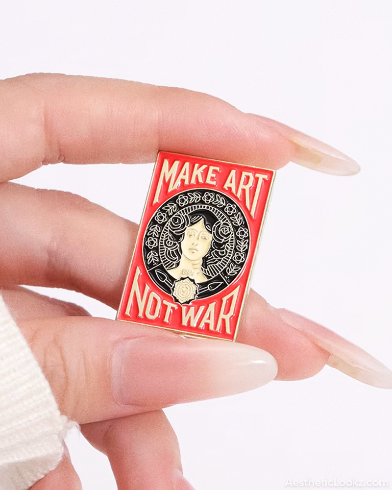 Make Art Not War Pin