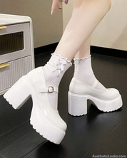 Mary Jane Platform Heels Shoes