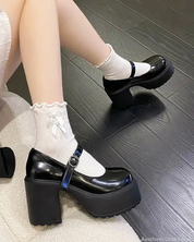 Mary Jane Platform Heels Shoes
